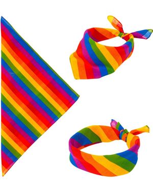 Randig regnbågsbandana