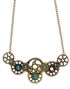 Steampunk Kugghjulssmycke med Turkosa Stenar