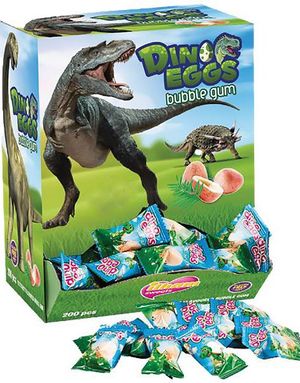 200 St Ilham Dino Eggs - Tuggummi med Persikosmak - Hel Låda 920 gram