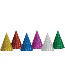 20 stk Holografiska Partyhattar