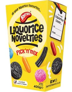Barratt Liquorice Novelties - Pick 'n' Mix Lakritsblandning i Presentask 400 Gram