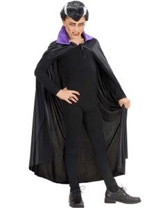 Svart/Lila Kappa m/Krage - 110 cm