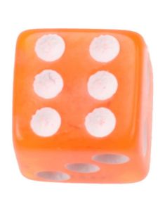 Tärning Orange - 5 mm Akrylkula till 1,6 mm stång