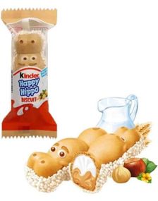 1 St Kinder Happy Hippo Hasselnöt Kex 21 Gram