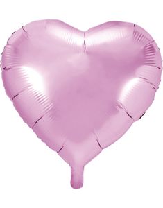 Stor Hjärtformad Ljus Rosa Folieballong 61 cm