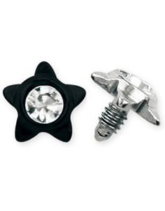 Star With Stone - Svart Dermal Anchor Kula