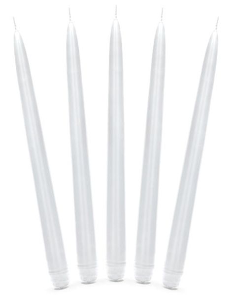 10 stk Vita Kronljus 24 cm