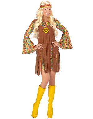 Flower Power Babe - Hippiekostym till Dam