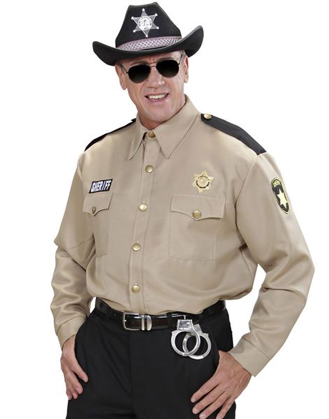 Beige Sheriff Maskeradskjorta
