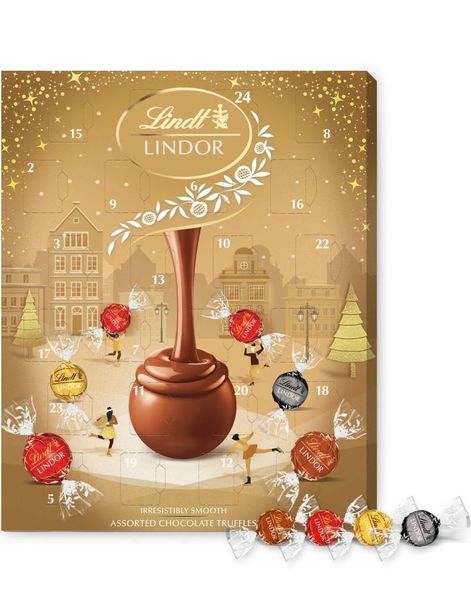 Lindt Lindor Gold - Stor Tryffelchoklad Adventskalender 233g