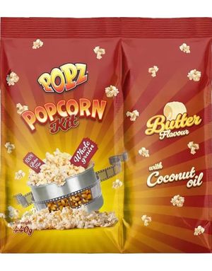 Popz Popcornkit med Kokosolje Smaksatt med Smørsmak 440 g
