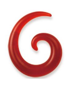 Curl Expander Akryl - Röd Örpiercing