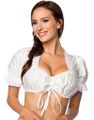 Kort Oktoberfestblus i Vitt med Snörning