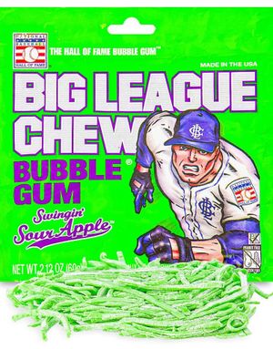 Big League Swingin' Sour Apple Tyggegummi 60g 
