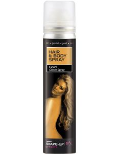 Guldfärgad Glitterspray till Kropp & Hår 75 ml