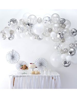 Silverfärgat Ballong Bågset