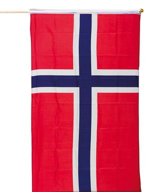 Norsk Handflagga på Pinne 40x30 cm