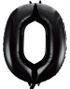 JUMBO Svarta Sifferballonger 0-9 - 86 cm