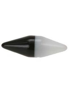 Spets Pille Svart/Vit - 5x15 mm Akrylkula till 1,6 mm stång
