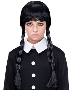 Wednesday - Inspirert Addams Family Parykk