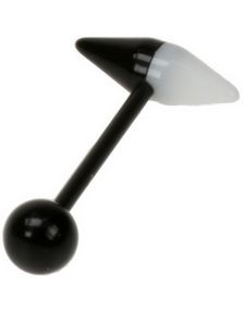Spike Pill - Svart och Vit Tungpiercing