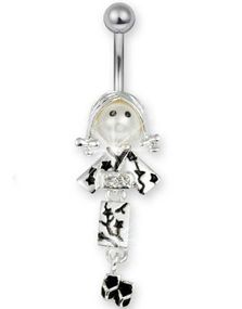 Geisha Girl Navelpiercing - Svart
