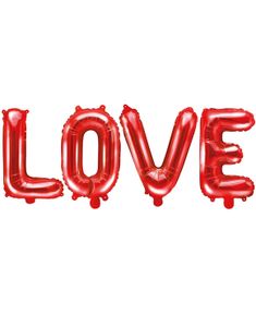 Love - Röd Blockbokstav Folieballong 73x59 cm