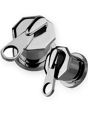Zip It - Silverfärgad Piercing Plugg