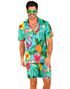 Breezy Flamingo Blå Hawaii Skjorte og Shorts - L/XL