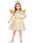 Gylden Engelkostyme til Jente - 2-3 ÅR