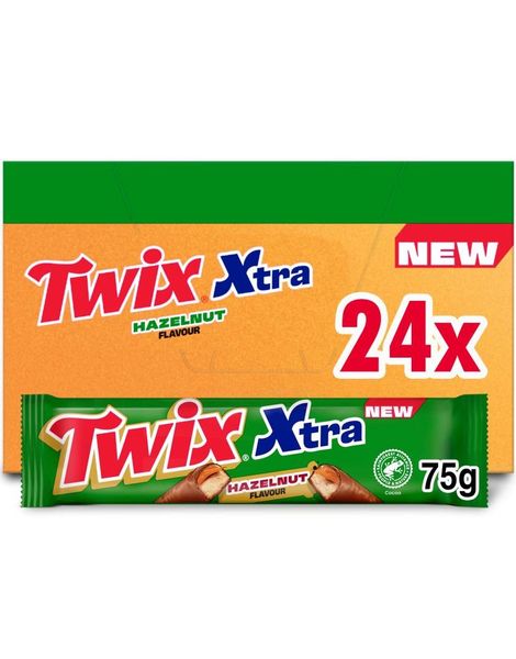 24 stk Twix Hasselnøtt King-Size Xtra - Hel Eske 1,8 kg