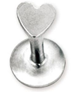 Labret med Hjärtformad Kula - 1.2 x 8 mm