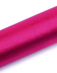 MÖRK ROSA Genomskinlig Organzalöpare 16 cm x 9 meter