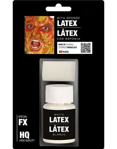 Flytende Hvit Latex med Svamp 26 ml