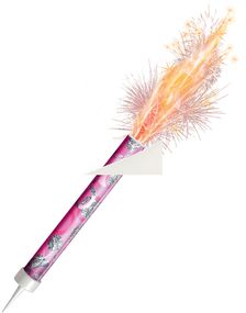 3 stk Rosa och Silverfärgade Tårtfacklor