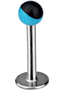 Magic Stone - Labret med Blå och Svart Kula