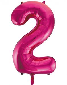 Talet 2 - Rosa JUMBO Folieballong 86 cm