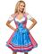 Traditionell Dirndl-Oktoberfestklänning med Förkläde