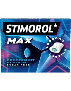 Stimorol Max Splash Peppermint - Tyggegummi med Spearmintsmak og Fyll 19,8 g