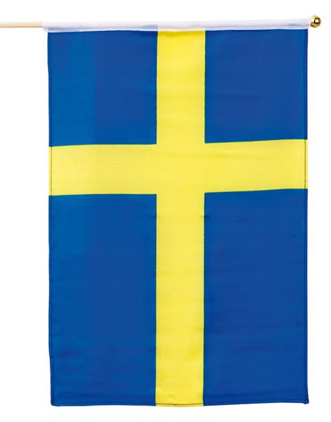 Svensk Handflagga på Pinne 40x30 cm