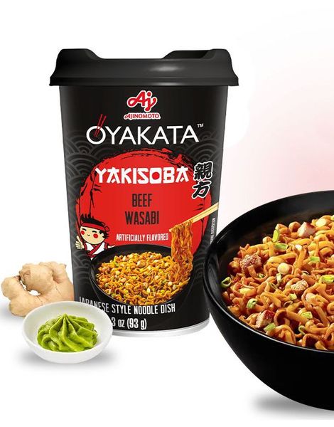 Aj Oyakata Japanese Spicy Beef Wasabi Noodle Cup 93 gram (Japan)