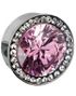 Piercing Plugg med Rosa Diamant Ramad med Klara Stenar