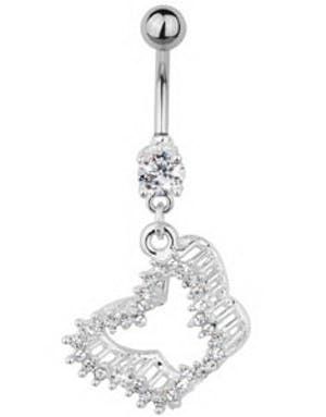 Sparkling Butterfly Navelpiercing - Vit