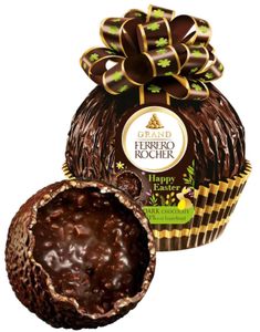 Grand Ferrero Rocher Dark - Stort Hult Mörkt Chokladägg med Hasselnötsbitar 125 gram