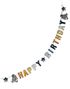 Happy Birthday Textbanner 2,5 meter - Astronaut Party