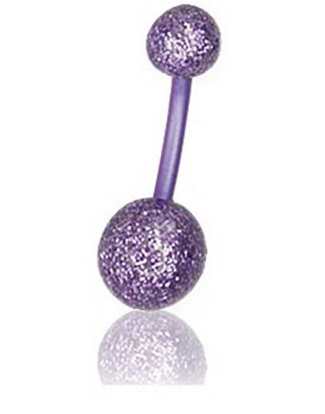 Zircon UV Lila - Navelpiercing i Titan
