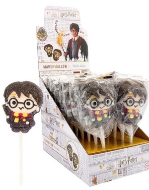 18 stk Harry Potter Marshmallow Pop med Jordgubbssmak Blandad Design - Hel Kartong
