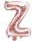 Rose Gullfarget Bokstavballonger A-Z - 35 cm 