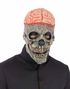 Heldekkende Latex Skelett/Zombiemask med Exponerad Hjärna och Rörlig Käke