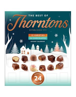 ÄT SNART PRODUKT - Stor The Best of Thorntons Lyxiga Choklad Adventskalender 253 gram